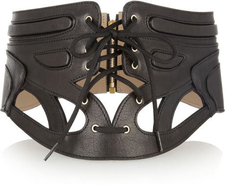 alexander mcqueen leather waist belt