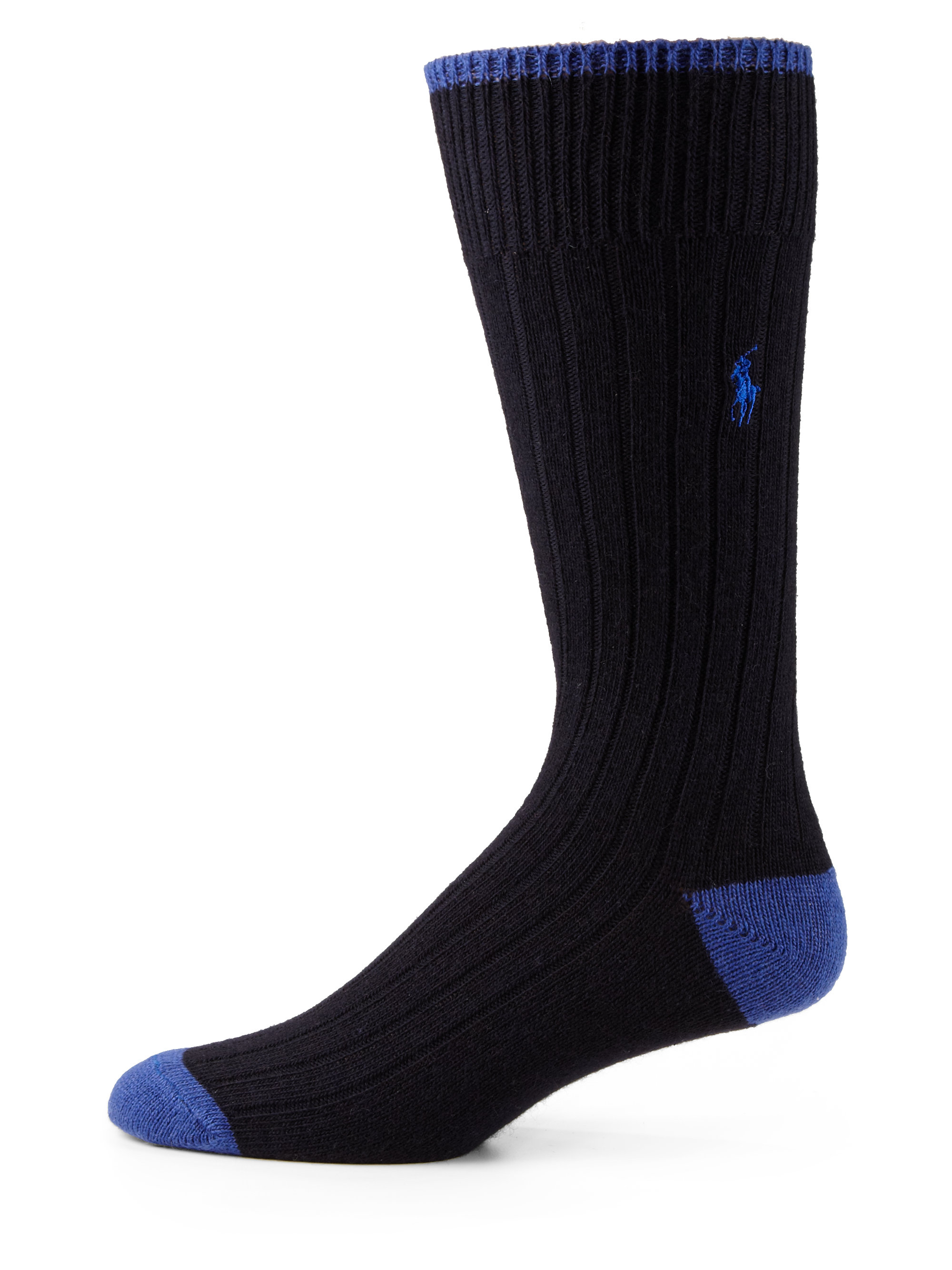 Polo Ralph Lauren Solid Flannel Socks in Blue for Men (NEW NAVY) Lyst