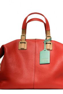 Coach Soft Legacy Travel Satchel in Pebbled Leather - Lyst