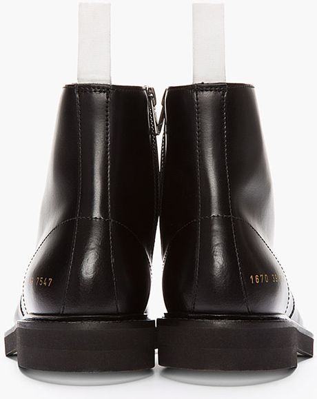 common projects black leather boots