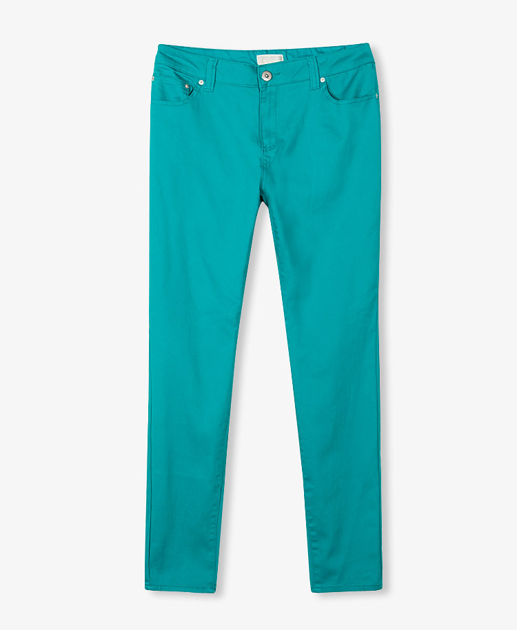 Forever 21 Colored Stretchy Skinny Jeans in Blue (Turquoise) Lyst