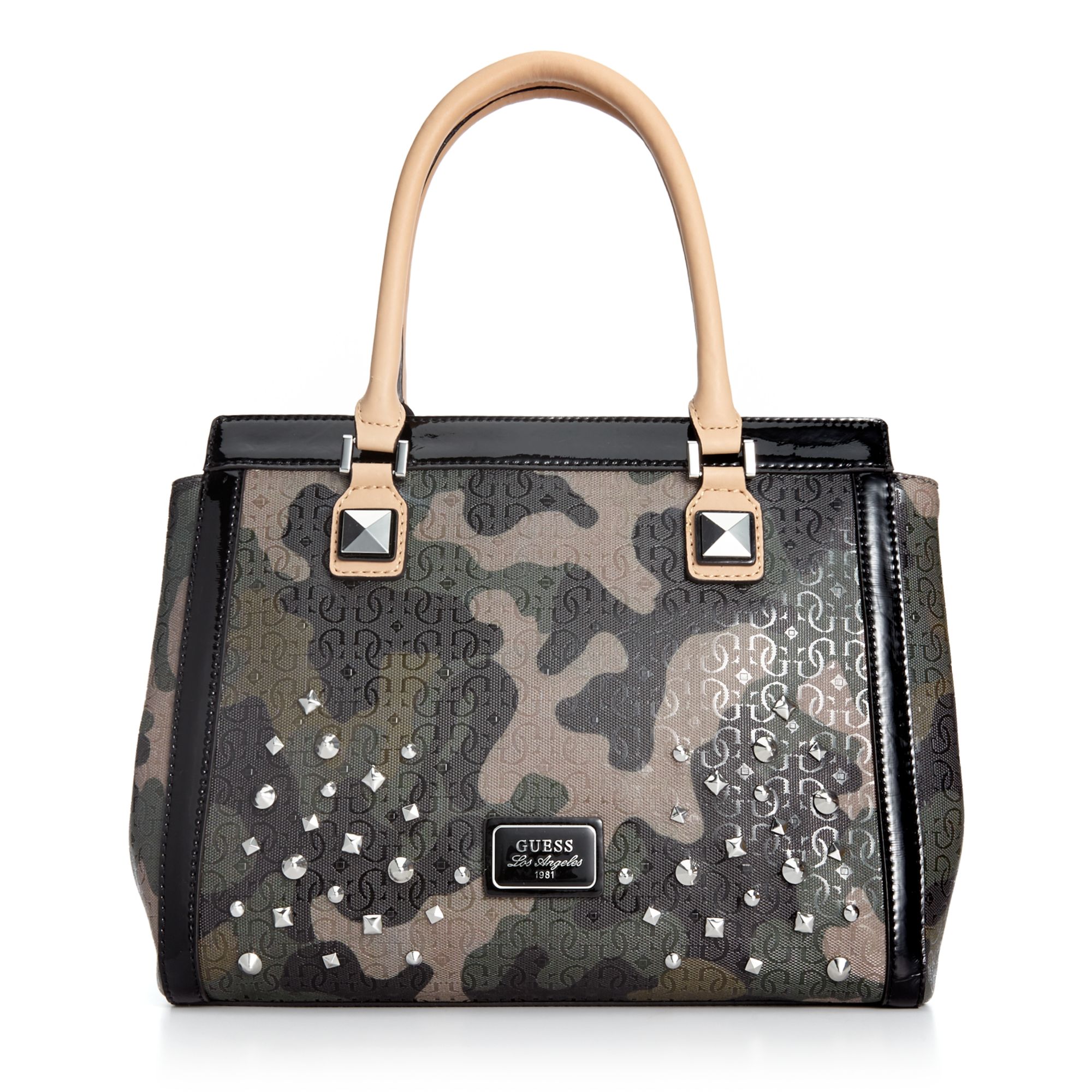 Guess Guess Handbag Specks Camo Satchel in Multicolor (Green Camo) Lyst