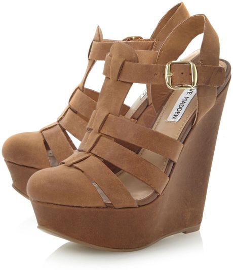 steve madden tan wedges
