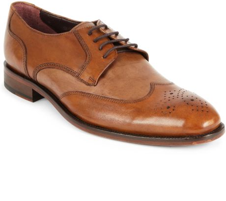 Johnston  Murphy Carlock Two Tone Wing Tip Shoes in Brown for Men ...