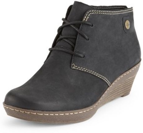 clarks ankle wedge boots