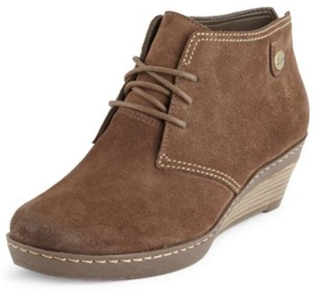 clarks ankle wedge boots