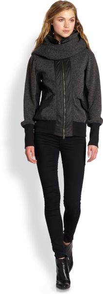 hooded Hooded (COAL Von Jacket Scarf Detachable from Sweater Gray Nicholas K in scarf sweater hooded Hooded (COAL Von Jacket Scarf Detachable from Sweater Gray Nicholas K in scarf sweater