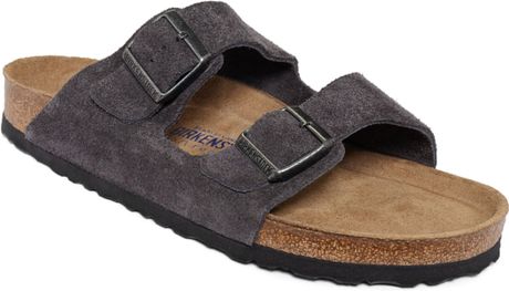 Birkenstock Arizona Velvet Suede Sandals in Gray for Men (Velvet gray ...