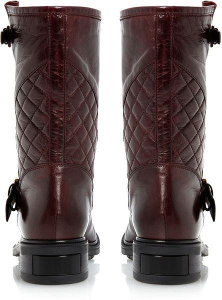 dune brown biker boots
