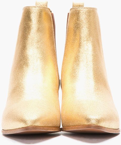 wide fit gold boots