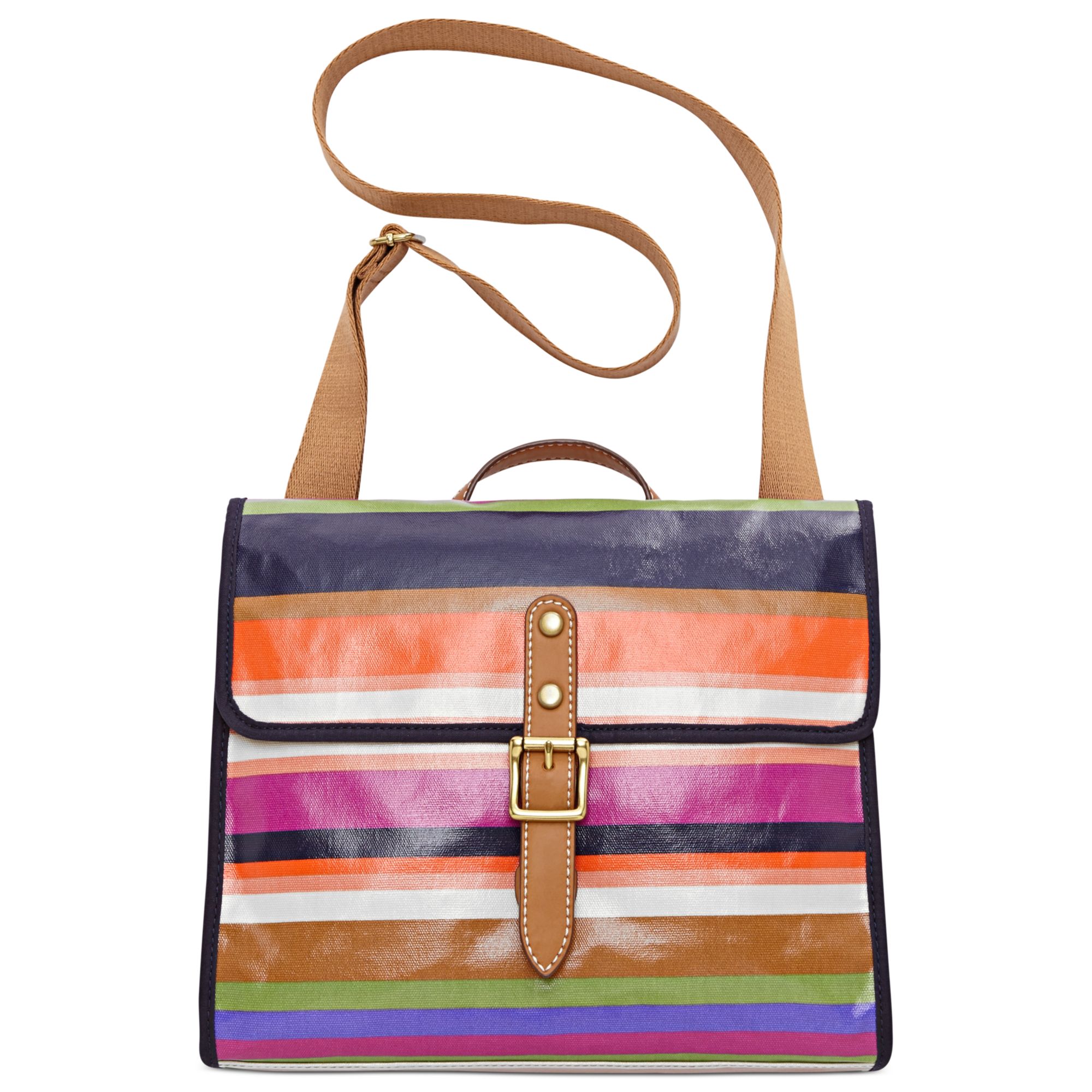 Fossil Keyper Flap Messenger Bag in Multicolor (STRIPE) Lyst