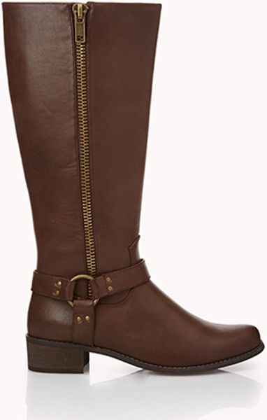 Forever 21 Runaround Harness Boots in Brown - Lyst