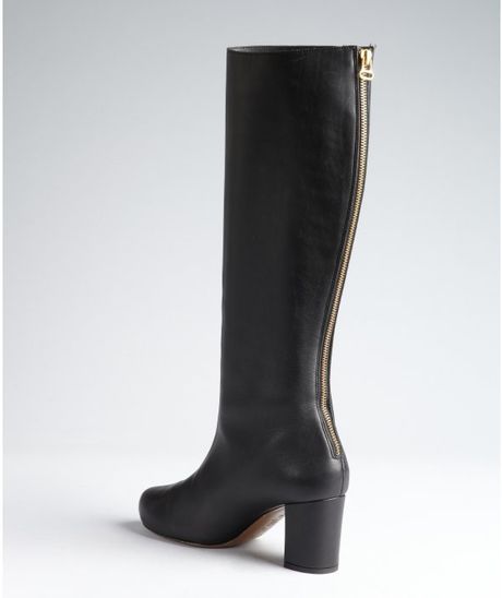 thin block heel boots