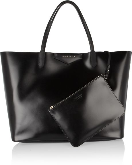 Givenchy Large Antigona Shopping Bag in Shiny Black Leather in Black | Lyst