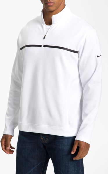 Nike Golf Therma Fit Quarter Zip Pullover in White for Men | Lyst