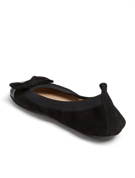 black cap toe ballet flats