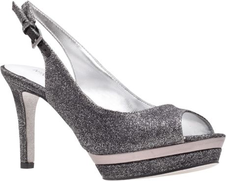 Nine West Able 2 Slingback Sandals in Gray (Silver) | Lyst
