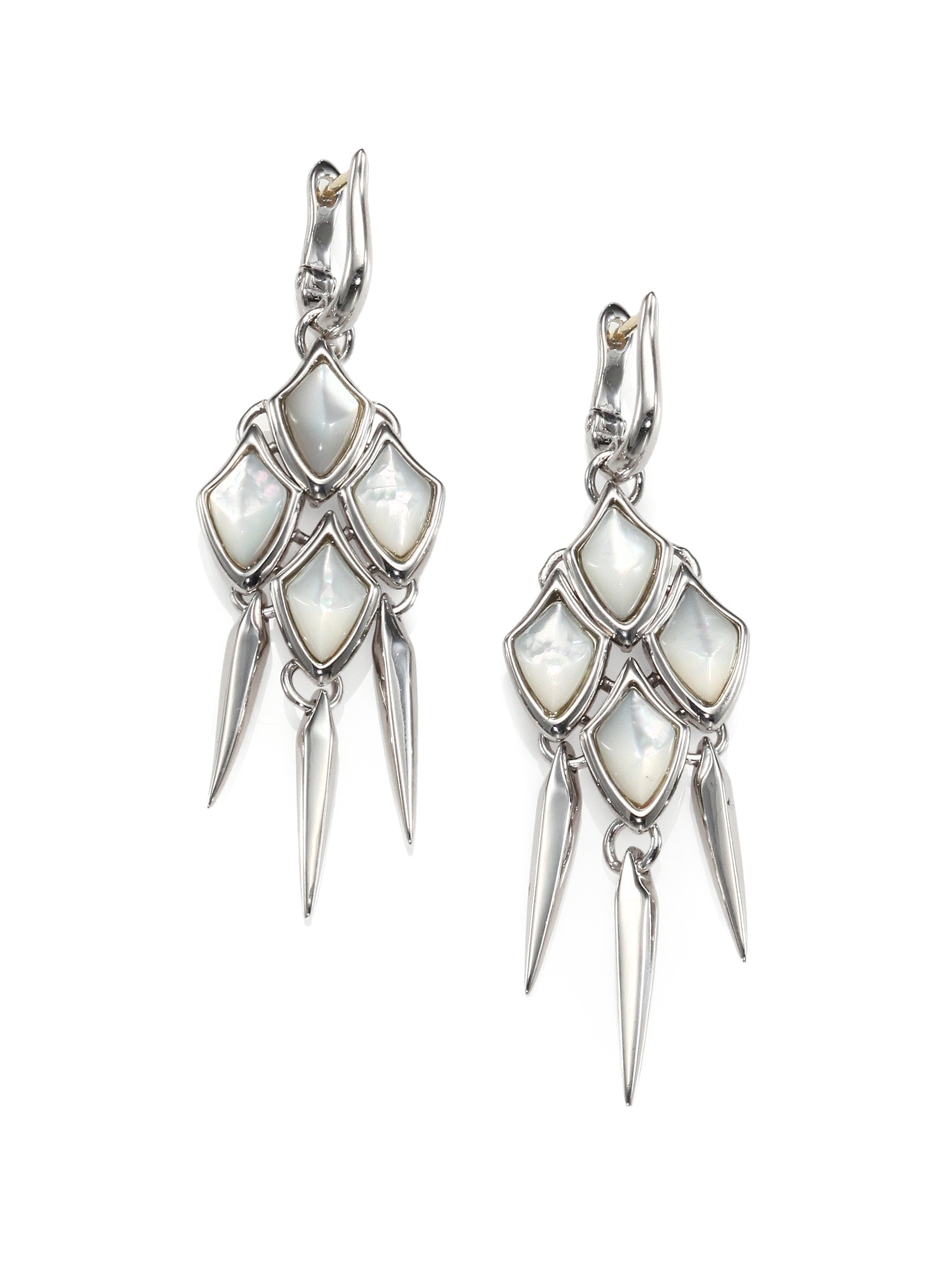 Stephen Webster Mother of Pearl and Sterling Silver Earrings in Silver