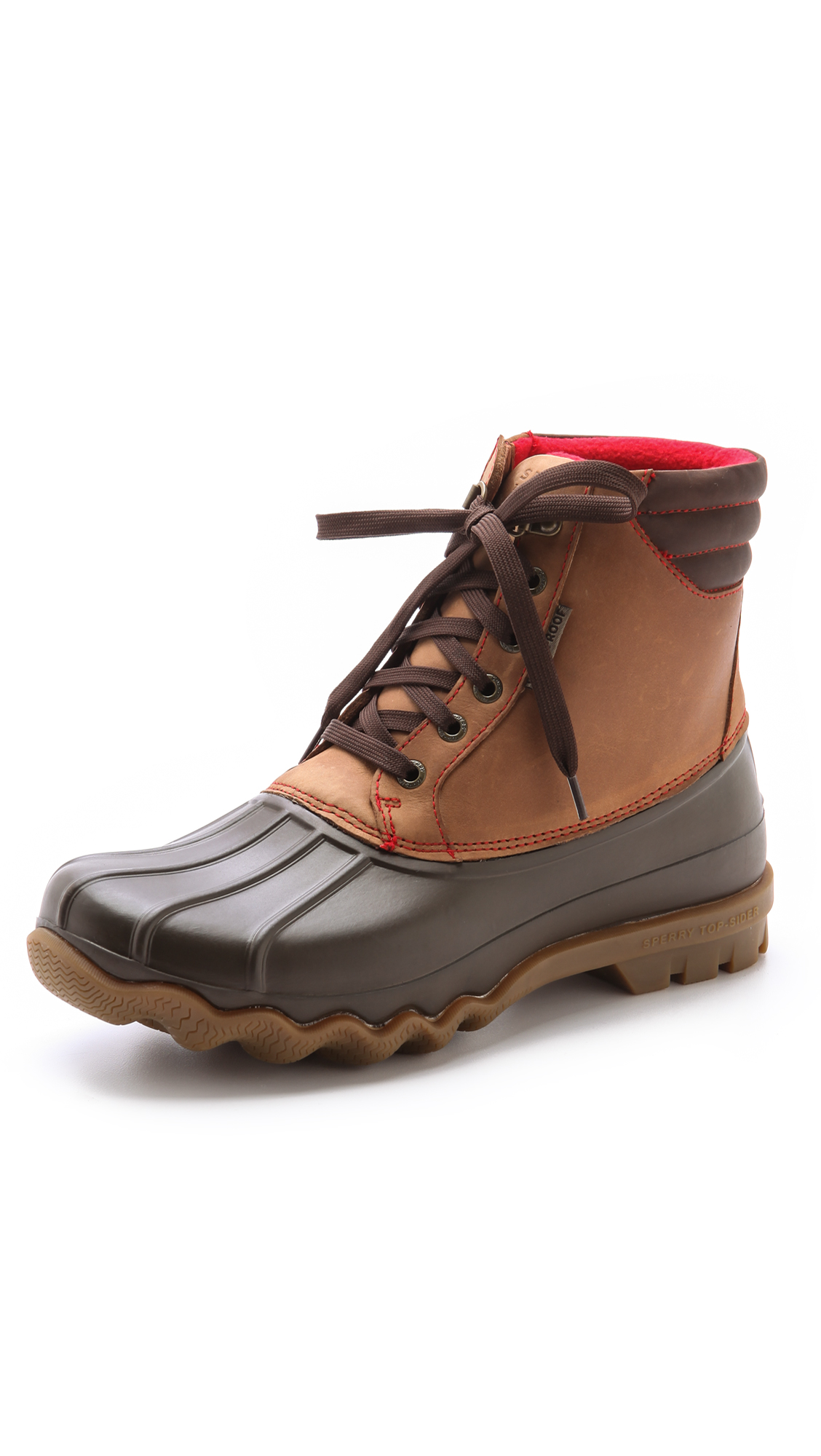 sperry duck boots tan