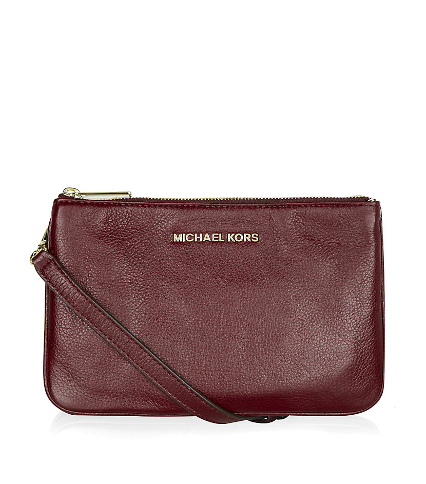 Michael Michael Kors Bedford Gusset Cross Body Bag in Purple (gold)