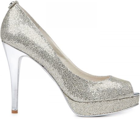 michael kors silver pumps