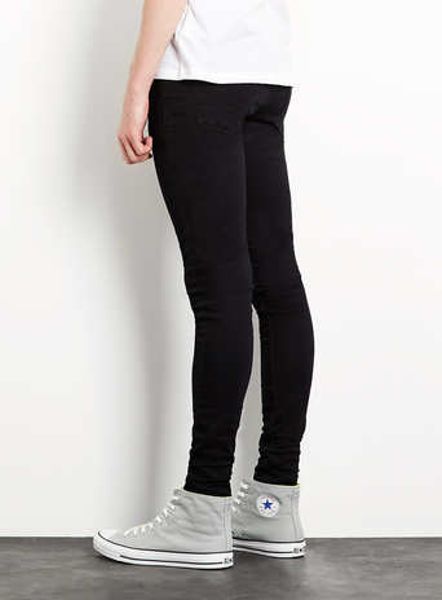 Topman Black Super Spray On Skinny Jeans in Black for Men | Lyst