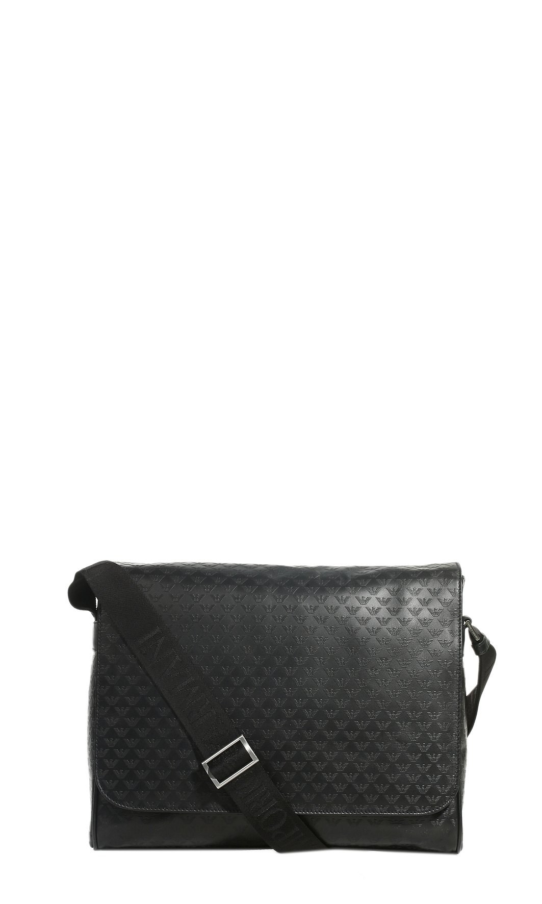 Emporio Armani Bag Messenger Leather Logo All Over in Black for Men Lyst