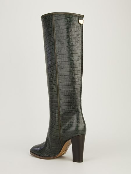 charles david softie lizard embossed knee high boot