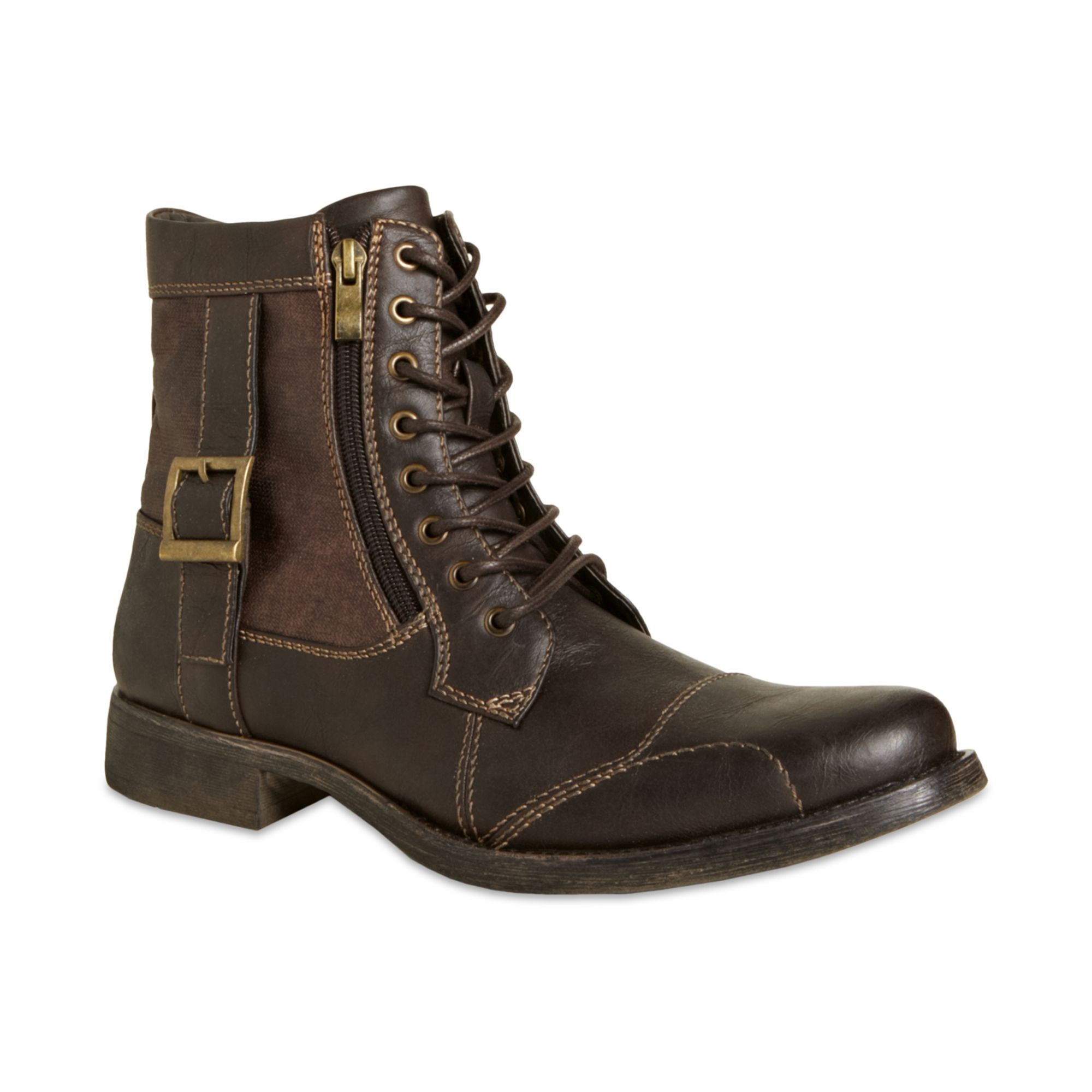 Steve Madden Madden Mens Shoes Boston Double Zip Boots in Brown for ...