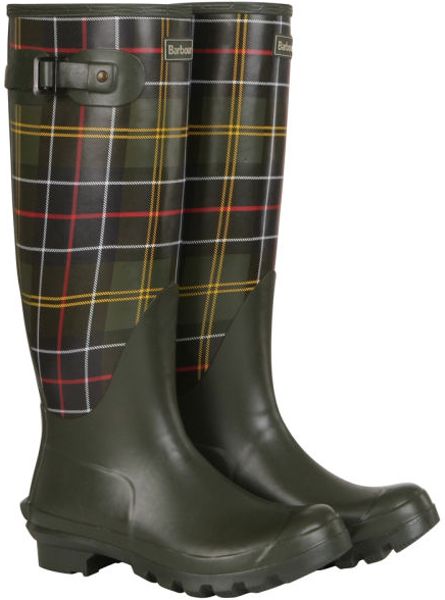barbour tartan wellies