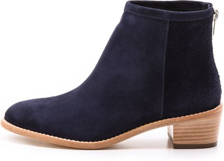 navy suede booties