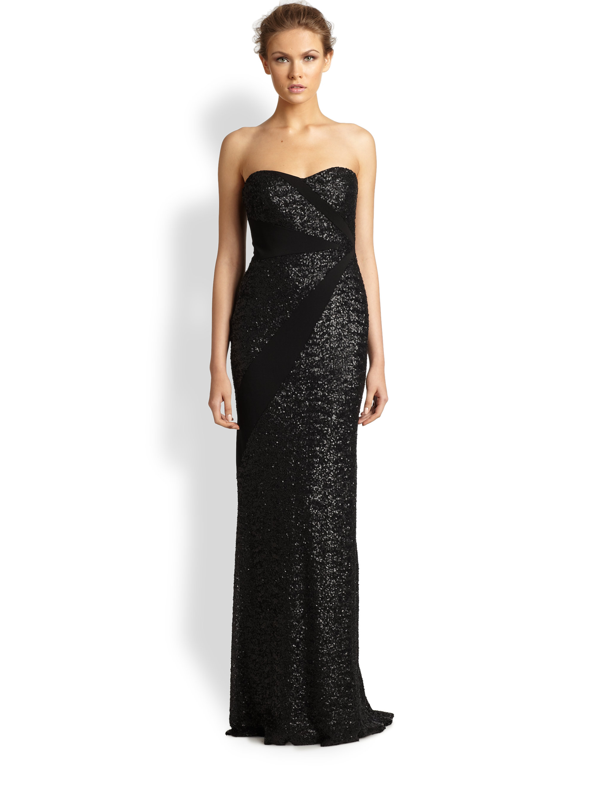 badgley mischka sequin gown