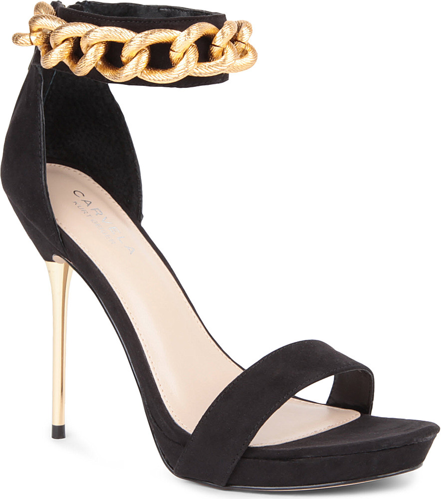 carvela black flat sandals