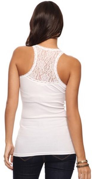 Sleeveless Forever 21 Lace Tank Top Forever 21 White Tank