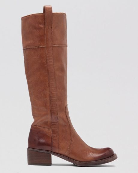 camel colored high boots