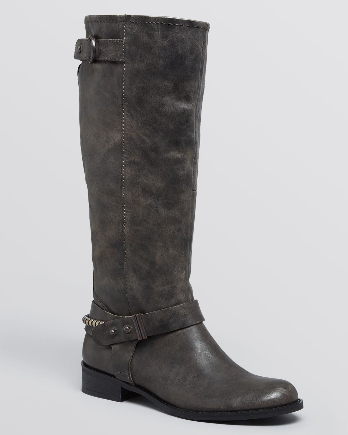 Steven By Steve Madden Riding Boots Ryley in Gray (Black) | Lyst