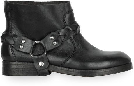 mango leather biker boots
