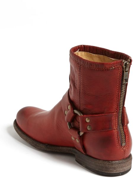 frye phillip harness tall burnt red