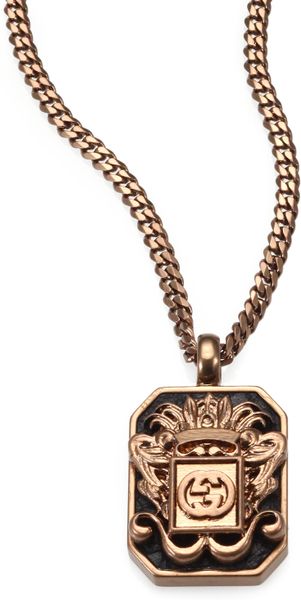 Gucci necklace mens gold clearance