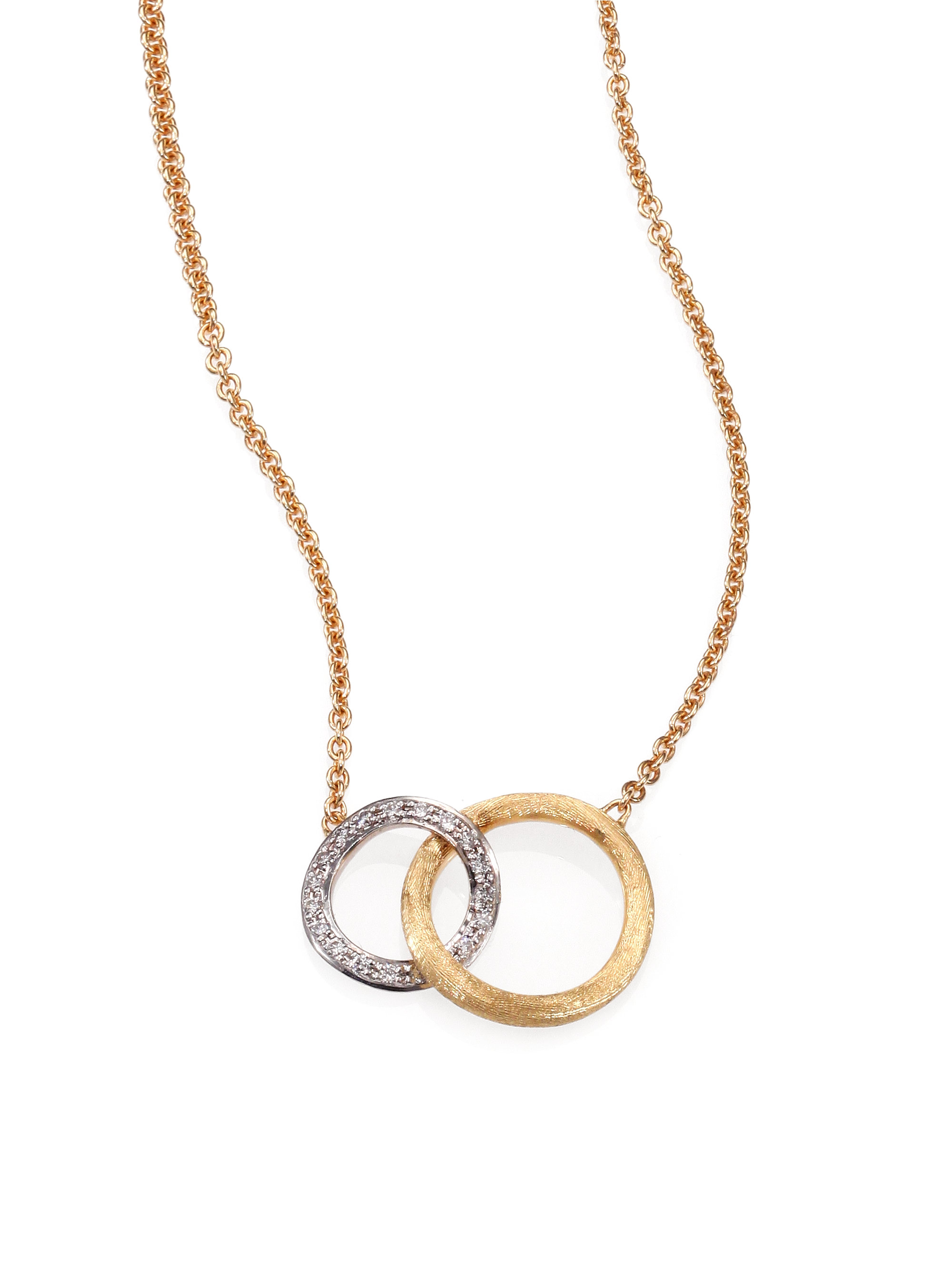 Jaipur Link Diamond, 18K White  Yellow Gold Pendant Necklace