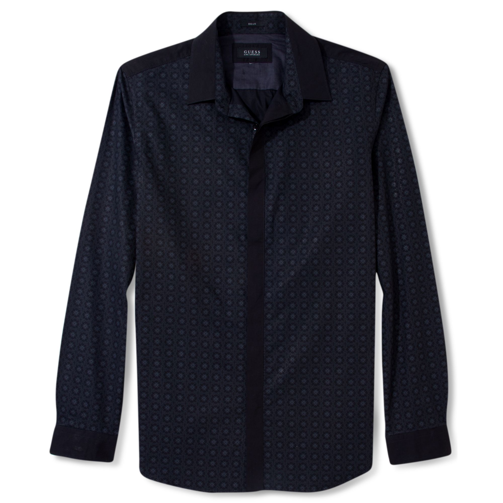 Guess Shirt Longsleeve Printed in Black for Men (Jet Black) Lyst