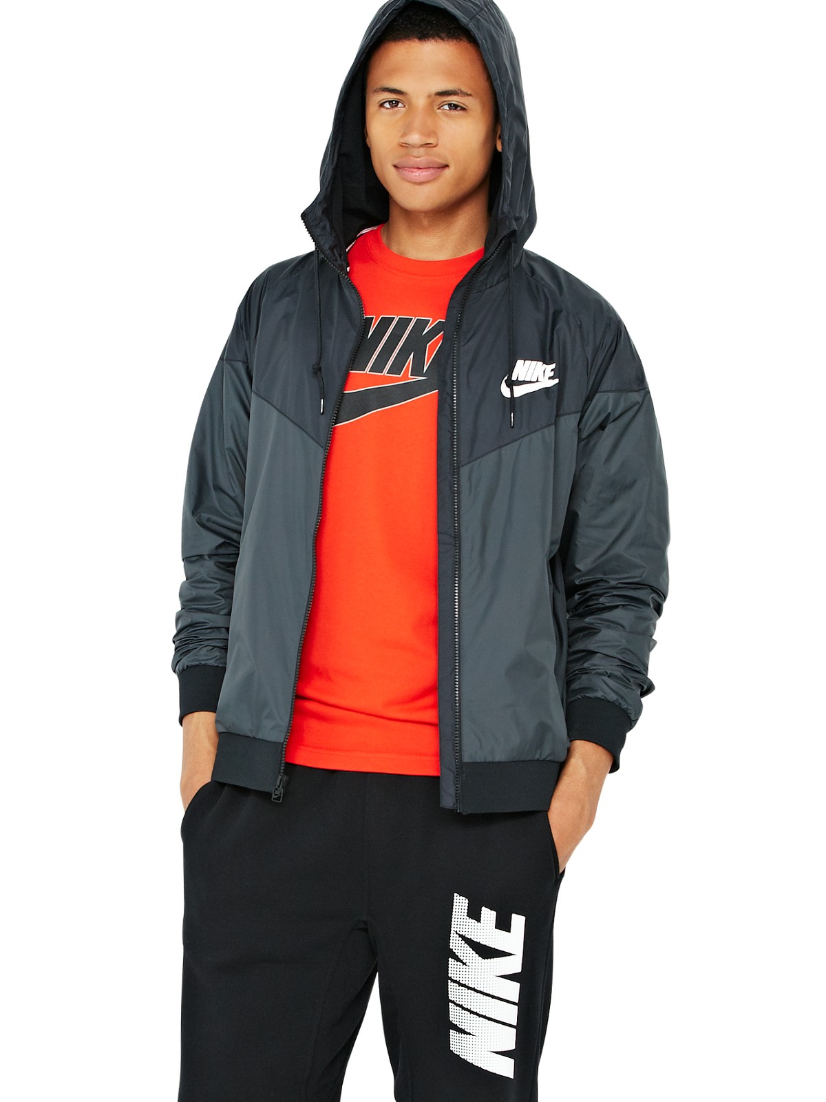 Nike Nike Windrunner Mens Jacket in Gray for Men (dark_grey/black) Lyst