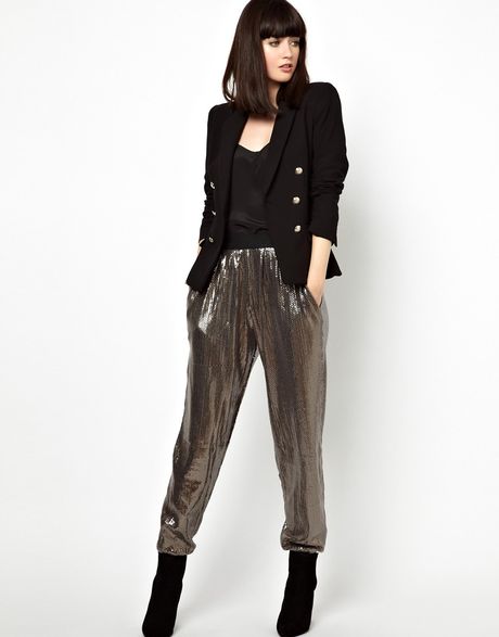 Markus Lupfer Sequin Jogger in Gold (Metallic) | Lyst