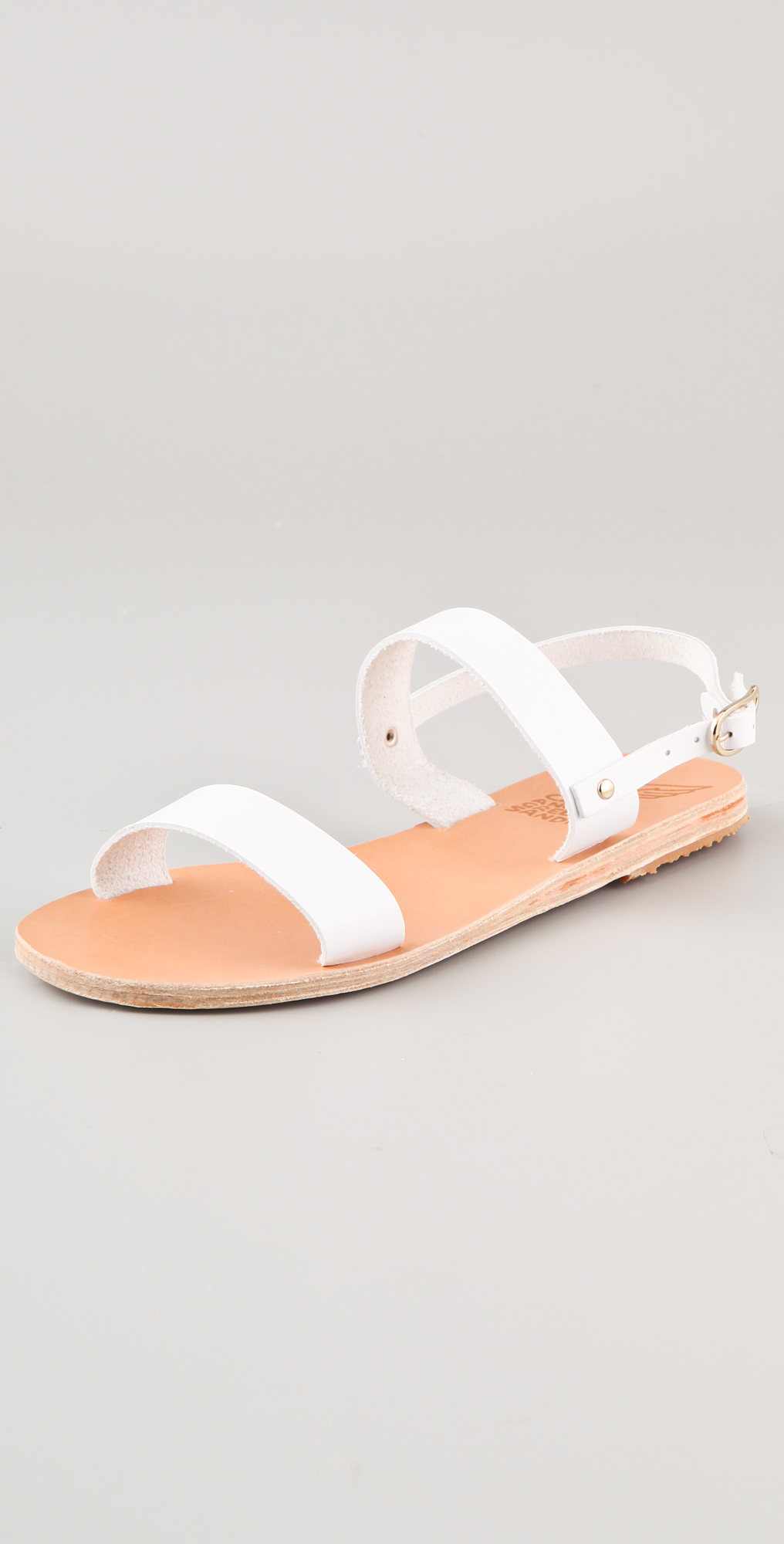 ancient-greek-sandals-white-clio-flat-slide-sandals-product-1-13658649 ...