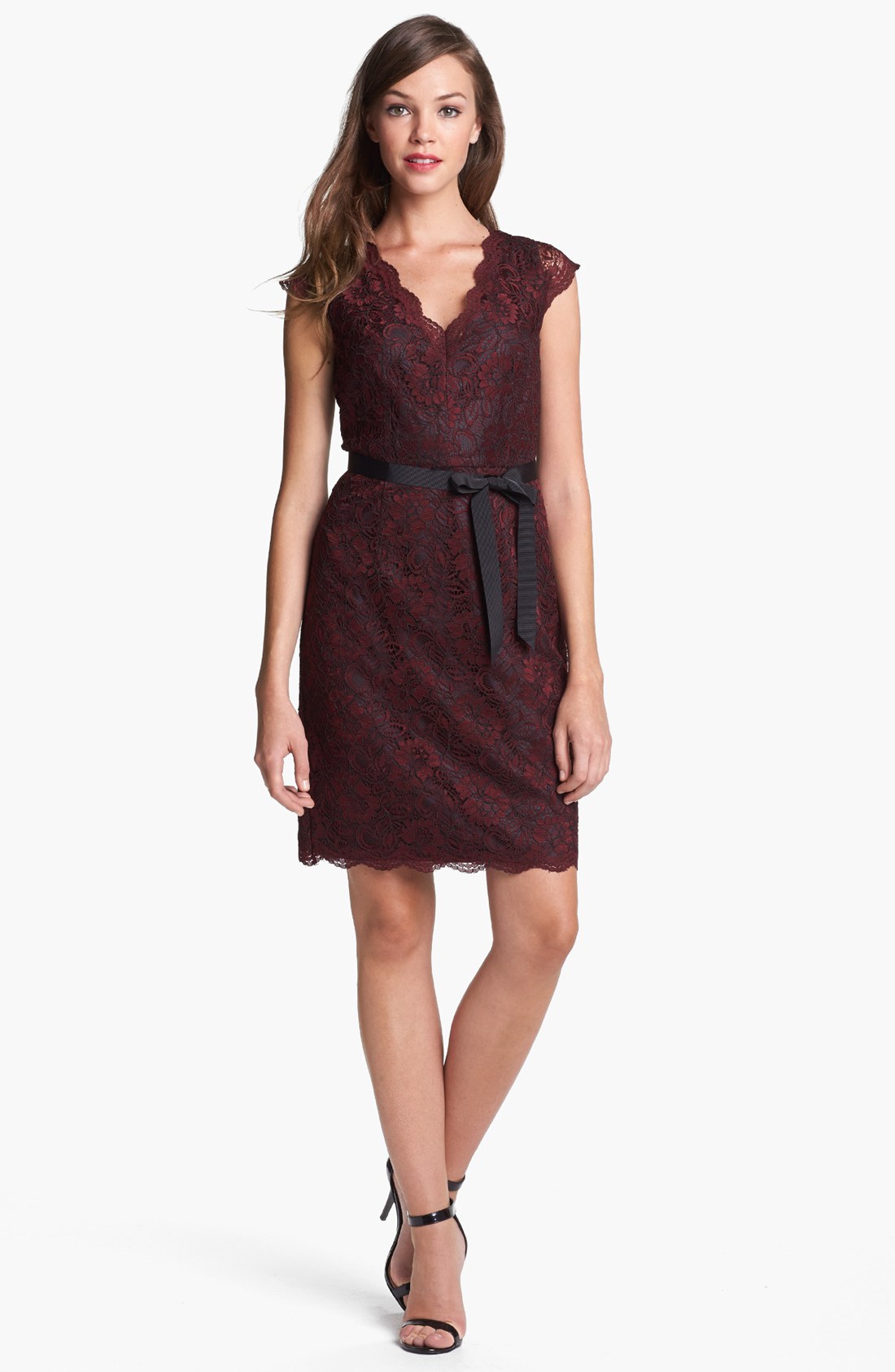 calvin klein cap sleeve gown