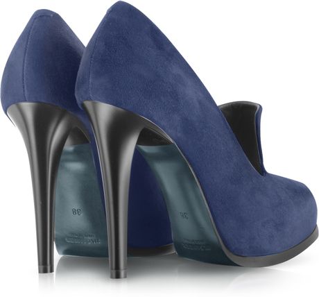 navy blue suede high heels jil sander navy blue high heel suede loafer in blue lyst navy blue suede high heels jil sander navy blue high heel suede loafer in blue lyst
