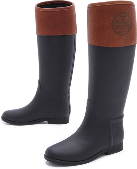 tory burch diana rain boots