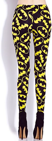 Forever 21 Batman Leggings in Yellow (Blackyellow) Forever 21 Batman Leggings in Yellow (Blackyellow)