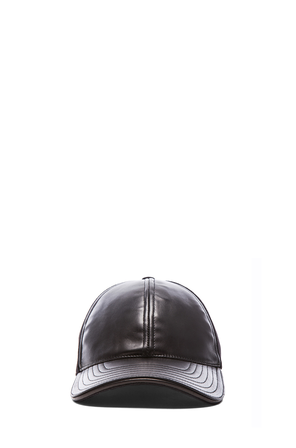 Neil Barrett Leather Baseball Cap in Black for Men Lyst