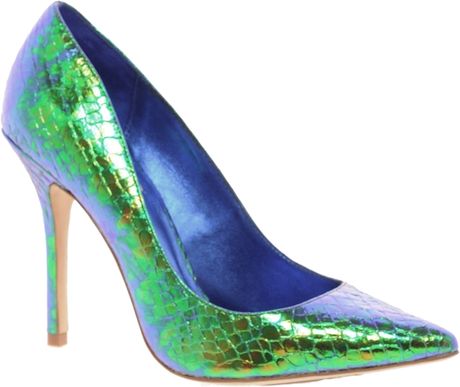 metallic green shoes